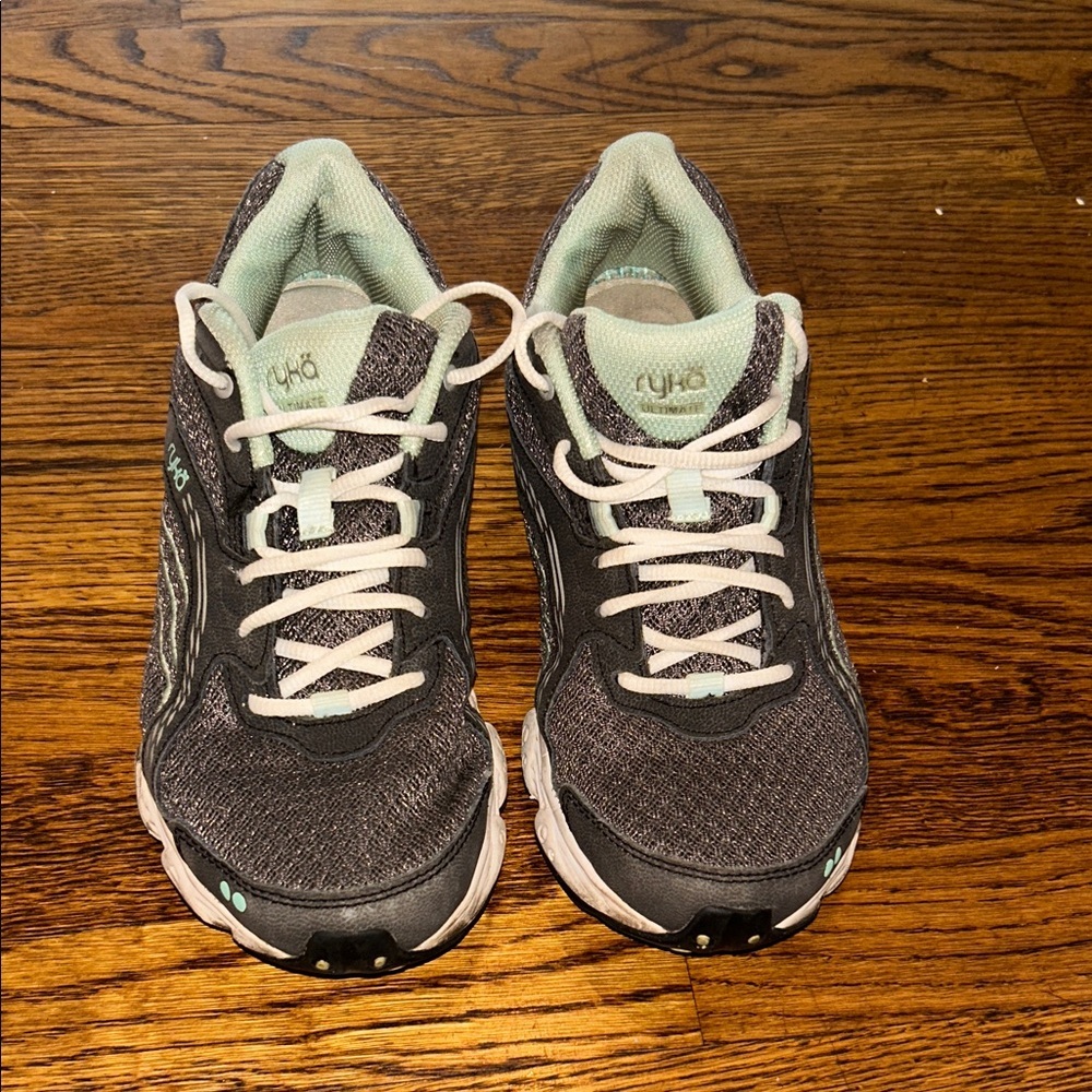 Ryka Women's Gray and Mint Sneakers